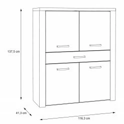 Loftscape Highboard Parksville I - Eiche Sonoma Dekor 14 Loftscape Highboard Parksville I - Eiche Sonoma Dekor -WOHNZIMMERMÖBEL Verkäufe 1000342470 220404 500 SKETCH DETAILS P000000001000342470 sketch