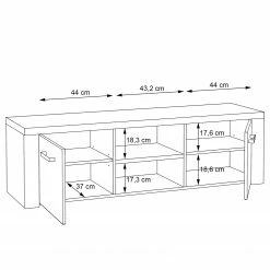 Loftscape TV-Lowboard Parksville - Eiche Sonoma Dekor -WOHNZIMMERMÖBEL Verkäufe 1000342472 220404 501 SKETCH DETAILS P000000001000342472 sketch