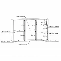 Loftscape Sideboard Ballito II - Weiß / Beton Dekor -WOHNZIMMERMÖBEL Verkäufe 1000342476 220404 501 SKETCH DETAILS P000000001000342476 sketch