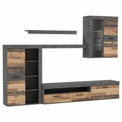 Loftscape Wohnwand Sacaton - Altholz Dekor / Beton Dekor -WOHNZIMMERMÖBEL Verkäufe 1000342477 220404 032 DETAILS P000000001000342477