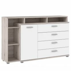 Loftscape Sideboard Piemont III - Weiß / Sandeiche Dekor