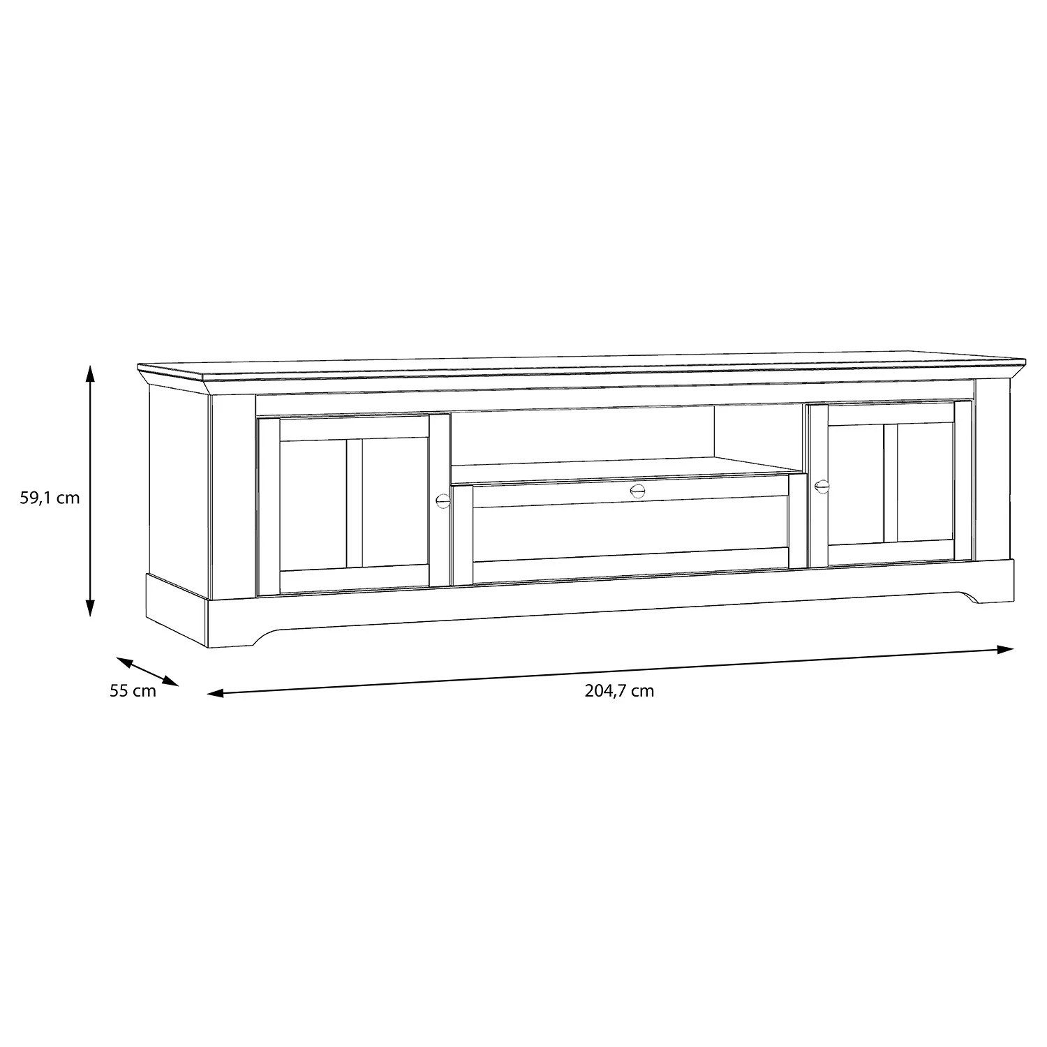 Ridgevalley TV-Lowboard Sandvik I - Eiche Weiß Dekor / Eiche Nelson Dekor 7 Ridgevalley TV-Lowboard Sandvik I - Eiche Weiß Dekor / Eiche Nelson Dekor – Bild 7