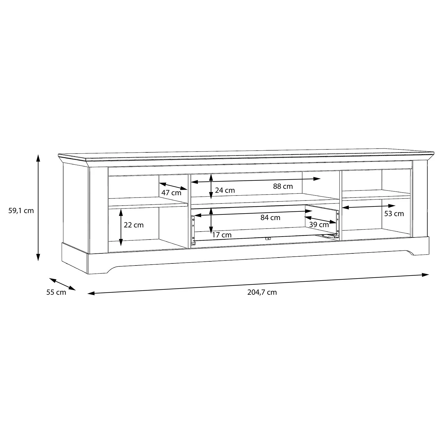 Ridgevalley TV-Lowboard Sandvik I - Eiche Weiß Dekor / Eiche Nelson Dekor 8 Ridgevalley TV-Lowboard Sandvik I - Eiche Weiß Dekor / Eiche Nelson Dekor – Bild 8