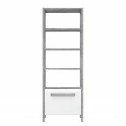 Loftscape Regal Toscana - Hochglanz Weiß / Eiche Grau Dekor -WOHNZIMMERMÖBEL Verkäufe 1000342499 220331 030 DETAILS P000000001000342499