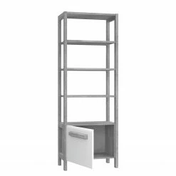 Loftscape Regal Toscana - Hochglanz Weiß / Eiche Grau Dekor -WOHNZIMMERMÖBEL Verkäufe 1000342499 220331 040 DETAILS P000000001000342499