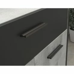 Loftscape Sideboard Sahil - Eiche Sorrento Grau Dekor / Schwarz -WOHNZIMMERMÖBEL Verkäufe 1000342503 220413 045 DETAILS P000000001000342503