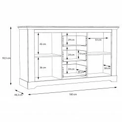 Ridgevalley Sideboard Sandvik I - Eiche Weiß Dekor / Eiche Nelson Dekor -WOHNZIMMERMÖBEL Verkäufe 1000342505 220331 501 SKETCH DETAILS P000000001000342505 sketch