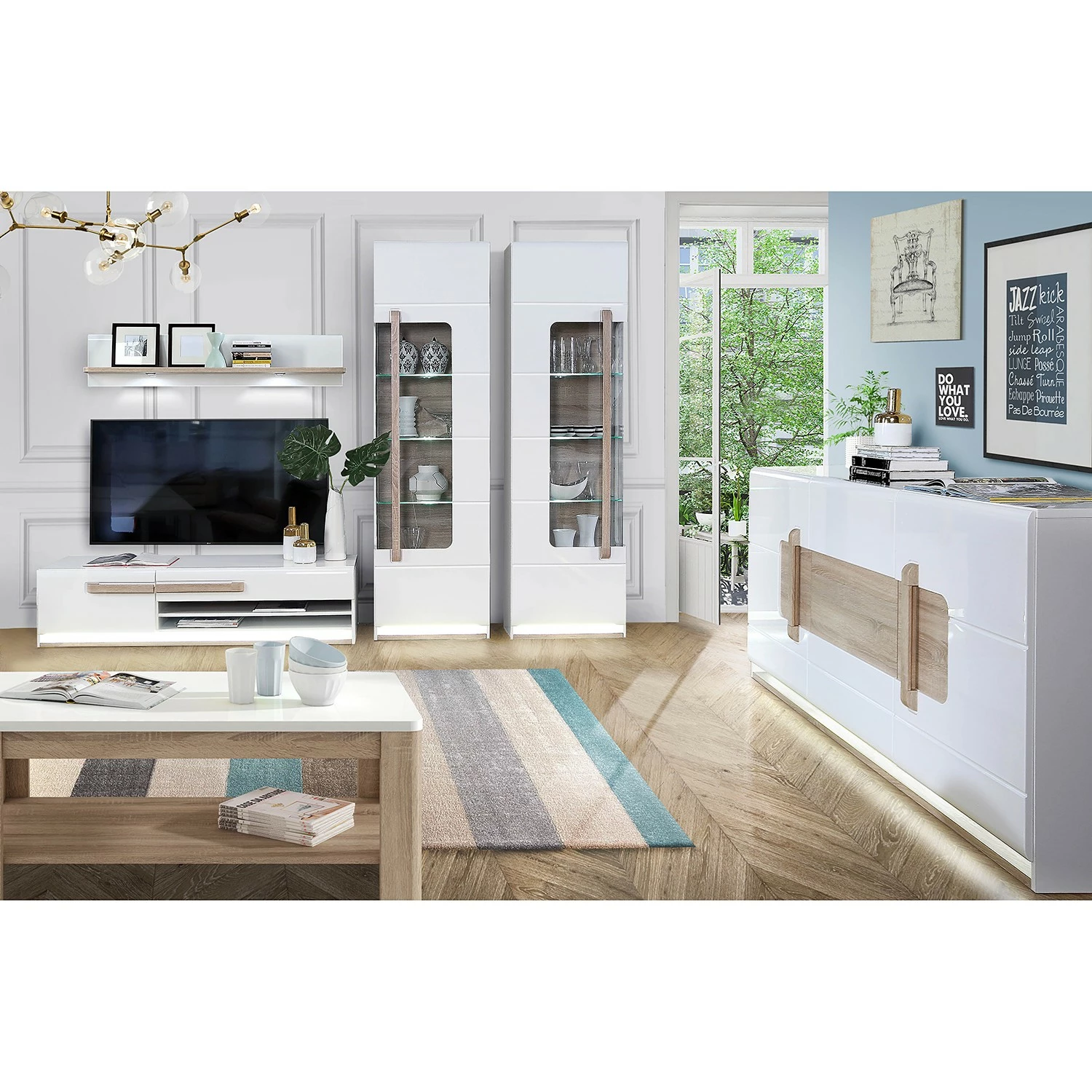 Loftscape Sideboard Toscana - Inkl. Beleuchtung - Eiche Sonoma Dekor 2 Loftscape Sideboard Toscana - Inkl. Beleuchtung - Eiche Sonoma Dekor – Bild 2