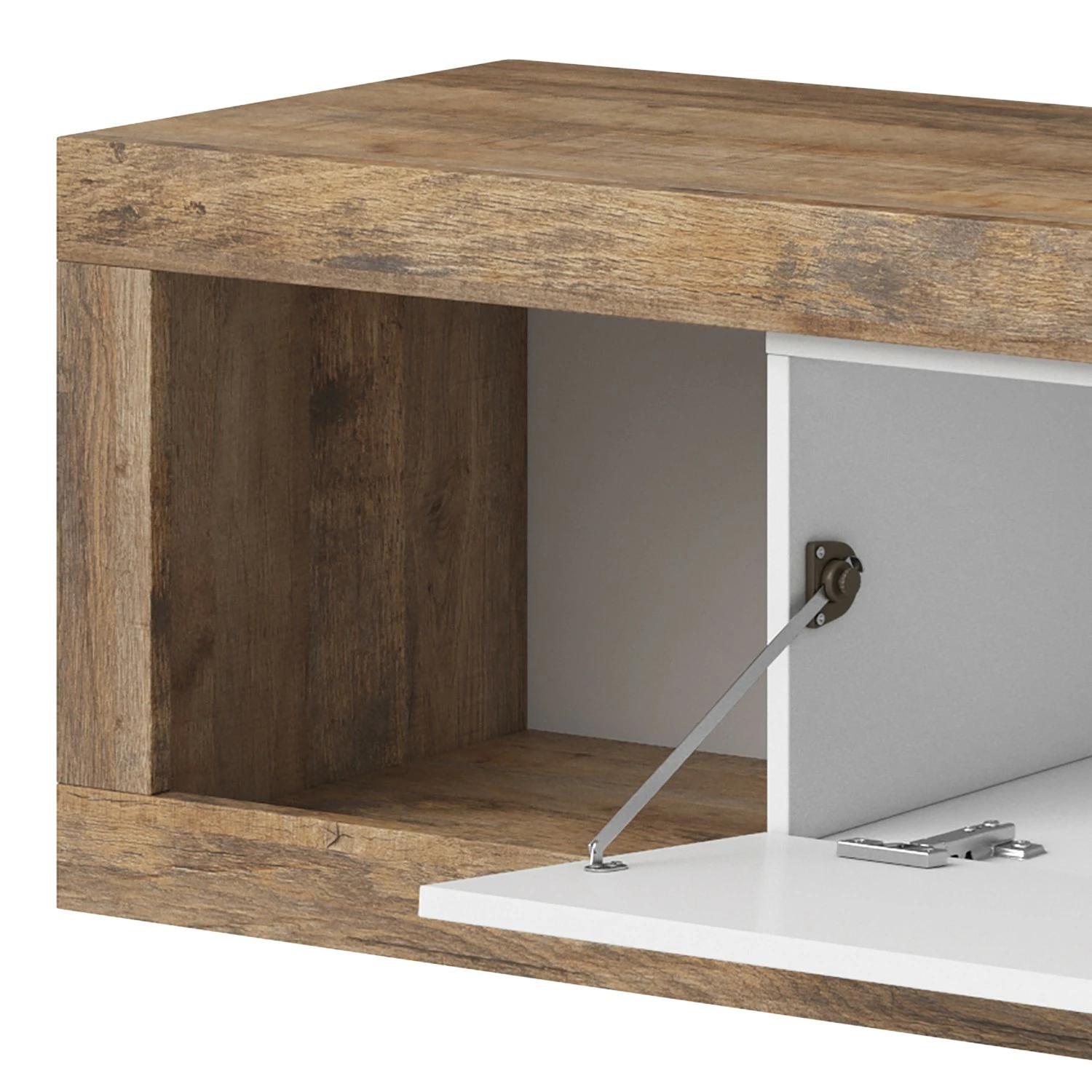 Loftscape TV-Lowboard Shipley - Hochglanz Weiß / Eiche Dekor 6 Loftscape TV-Lowboard Shipley - Hochglanz Weiß / Eiche Dekor – Bild 6