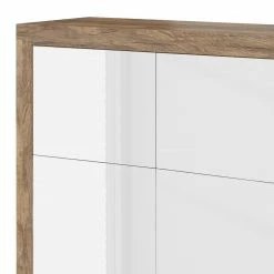 Loftscape Kommode Shipley - Hochglanz Weiß / Eiche Dekor -WOHNZIMMERMÖBEL Verkäufe 1000342829 220412 040 DETAILS P000000001000342829