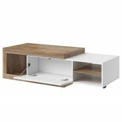 Loftscape Couchtisch Shipley - Hochglanz Weiß / Eiche Dekor -WOHNZIMMERMÖBEL Verkäufe 1000342830 220412 040 DETAILS P000000001000342830