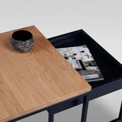 Red Living Couchtisch Savate I - Kernbuche massiv / Metall - Kernbuche Schwarz / Schwarz -WOHNZIMMERMÖBEL Verkäufe 1000343568 220401 050 DETAILS P000000001000343568