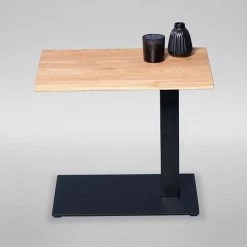 Red Living Beistelltisch Rhyll II - Wildeiche massiv / Metall - Wildeiche / Schwarz -WOHNZIMMERMÖBEL Verkäufe 1000343569 220401 035 DETAILS P000000001000343569