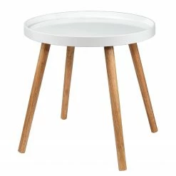 Butlers Beistelltisch SWING TIME - Pinienholz - Weiß