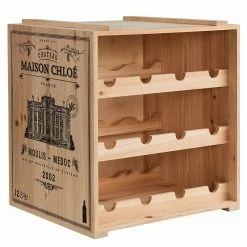 Butlers Weinregal VINOTHEK - Tannenholz - Beige