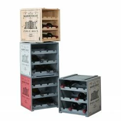 Butlers Weinregal VINOTHEK - Tannenholz - Beige -WOHNZIMMERMÖBEL Verkäufe 1000343936 220406 060 DETAILS P000000001000343936