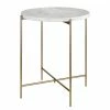 Butlers Beistelltisch MARBLE - Marmor / Eisen - Weiß