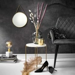 Butlers Beistelltisch MARBLE - Marmor / Eisen - Weiß 6 Butlers Beistelltisch MARBLE - Marmor / Eisen - Weiß -WOHNZIMMERMÖBEL Verkäufe 1000343987 220406 021 MOOD DETAILS P000000001000343987 mood