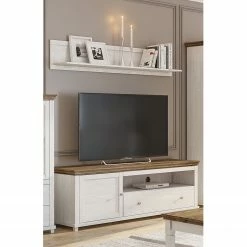 Ridgevalley Wohnkombination Emmanuela (2-teilig) - Kiefer Weiß Dekor