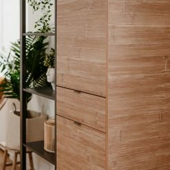 Loftscape Schrank Mid West - Bambus Dekor / Anthrazit -WOHNZIMMERMÖBEL Verkäufe 1000344590 220407 038 DETAILS P000000001000344590