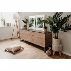 Loftscape Sideboard Mid West II - Bambus Dekor / Anthrazit -WOHNZIMMERMÖBEL Verkäufe 1000344600 220407 021 MOOD DETAILS P000000001000344600 mood