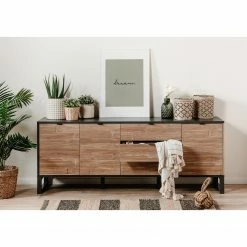 Loftscape Sideboard Mid West II - Bambus Dekor / Anthrazit -WOHNZIMMERMÖBEL Verkäufe 1000344600 220407 023 MOOD DETAILS P000000001000344600 mood