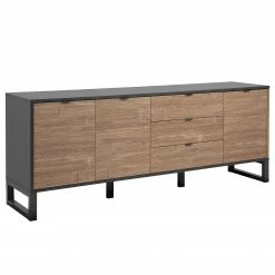 Loftscape Sideboard Mid West II - Bambus Dekor / Anthrazit -WOHNZIMMERMÖBEL Verkäufe 1000344600 220407 036 DETAILS P000000001000344600