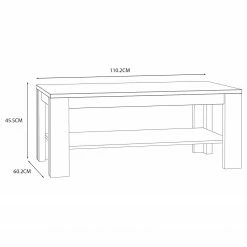 Red Living Couchtisch Westlock - Esche Dekor / Schwarz -WOHNZIMMERMÖBEL Verkäufe 1000344662 220414 500 SKETCH DETAILS P000000001000344662 sketch