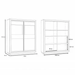 Loftscape Vitrinenschrank Wilander - Inkl. Beleuchtung - Hochglanz Weiß / Eiche Nelson Dekor 11 Loftscape Vitrinenschrank Wilander - Inkl. Beleuchtung - Hochglanz Weiß / Eiche Nelson Dekor -WOHNZIMMERMÖBEL Verkäufe 1000344668 220414 500 SKETCH DETAILS P000000001000344668 sketch