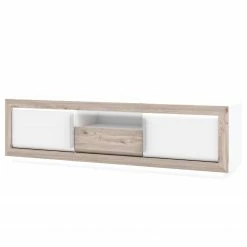 Loftscape TV-Lowboard Wilander - Inkl. Beleuchtung - Hochglanz Weiß / Eiche Nelson Dekor -WOHNZIMMERMÖBEL Verkäufe 1000344671 220414 030 DETAILS P000000001000344671