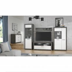 Loftscape Sideboard Vetras - Hochglanz Weiß / Beton Dekor -WOHNZIMMERMÖBEL Verkäufe 1000344673 220414 021 MOOD DETAILS P000000001000344673 mood