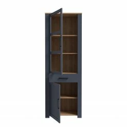 Ridgevalley Standvitrine Vassia - Eiche Navy Dekor / Eiche Riviera Dekor -WOHNZIMMERMÖBEL Verkäufe 1000344675 220414 045 DETAILS P000000001000344675