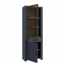 Ridgevalley Standvitrine Vassia - Eiche Navy Dekor / Eiche Riviera Dekor -WOHNZIMMERMÖBEL Verkäufe 1000344675 220414 050 DETAILS P000000001000344675