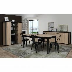 Red Living Sideboard Westlock II - Esche Dekor / Schwarz -WOHNZIMMERMÖBEL Verkäufe 1000344679 220414 021 MOOD DETAILS P000000001000344679 mood