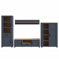 Ridgevalley Wohnwand Vassia II (4-teilig) - Eiche Navy Dekor / Eiche Riviera Dekor -WOHNZIMMERMÖBEL Verkäufe 1000344685 220414 035 DETAILS P000000001000344685