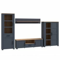 Ridgevalley Wohnwand Vassia II (4-teilig) - Eiche Navy Dekor / Eiche Riviera Dekor -WOHNZIMMERMÖBEL Verkäufe 1000344685 220414 045 DETAILS P000000001000344685