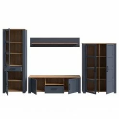 Ridgevalley Wohnwand Vassia II (4-teilig) - Eiche Navy Dekor / Eiche Riviera Dekor -WOHNZIMMERMÖBEL Verkäufe 1000344685 220414 050 DETAILS P000000001000344685