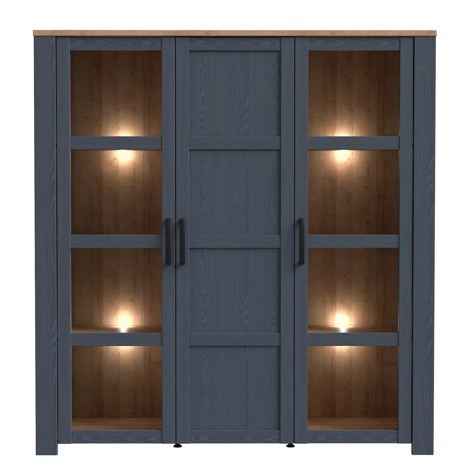 Ridgevalley Vitrinenschrank Vassia II - Eiche Navy Dekor / Eiche Riviera Dekor 6 Ridgevalley Vitrinenschrank Vassia II - Eiche Navy Dekor / Eiche Riviera Dekor – Bild 6