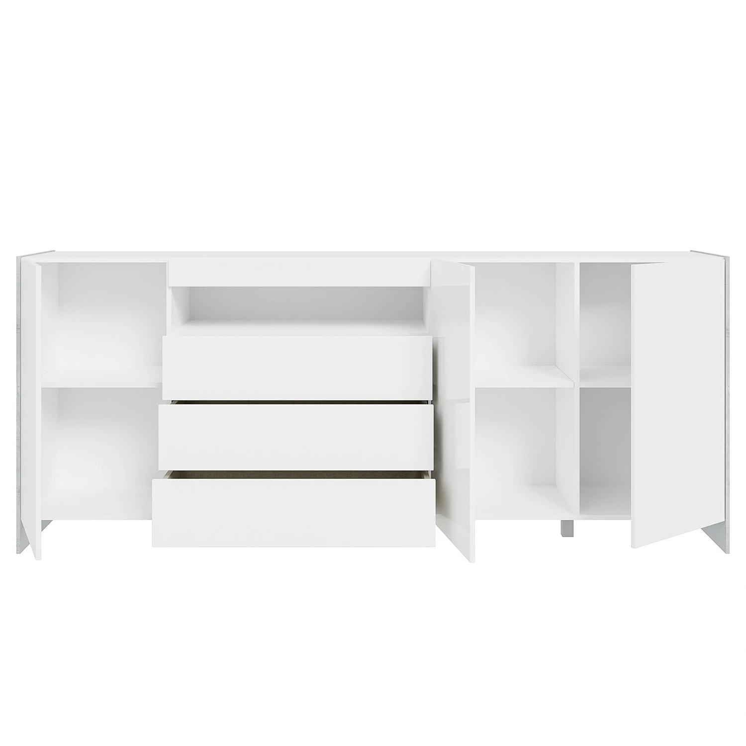 Loftscape Sideboard Urban II - Inkl. Beleuchtung - Weiß / Eiche Grau Dekor 5 Loftscape Sideboard Urban II - Inkl. Beleuchtung - Weiß / Eiche Grau Dekor – Bild 5
