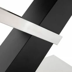 Loftscape Esstisch Tilst - Keramik & Glas / Edelstahl - Anthrazit / Silber & Schwarz -WOHNZIMMERMÖBEL Verkäufe 1000344930 220413 033 DETAILS P000000001000344930