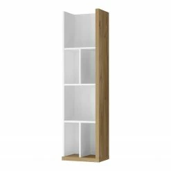 Loftscape Wohnwand Lahntal I (3-teilig) - Hochglanz Weiß / Risseiche Dekor -WOHNZIMMERMÖBEL Verkäufe 1000345463 220414 050 DETAILS P000000001000345463