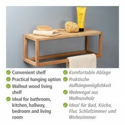 WENKO Wandregal Ferrara - Akazie massiv -WOHNZIMMERMÖBEL Verkäufe 1000345607 220412 050 DETAILS P000000001000345607