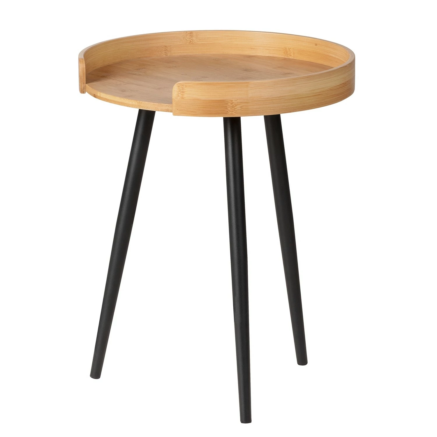 WENKO Beistelltisch Loft - Bambus massiv / Metall - Bambus / Schwarz 1 WENKO Beistelltisch Loft - Bambus massiv / Metall - Bambus / Schwarz