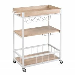 WENKO Servierwagen Rustico - Eiche Sonoma Dekor / Weiß