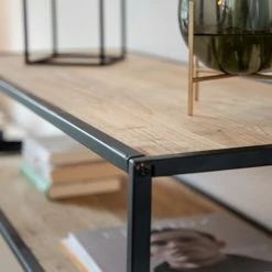 WENKO Konsolentisch Geo - Bambus massiv / Metall - Bambus / Schwarz -WOHNZIMMERMÖBEL Verkäufe 1000345613 220412 022 MOOD DETAILS P000000001000345613 mood