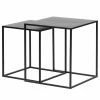 Red Living Beistelltisch Turon (2er-Set) - Metall - Schwarz