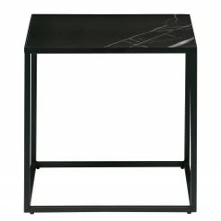 Loftscape Beistelltisch Sornas - Porzellan / Metall - Marmor Schwarz Dekor / Schwarz -WOHNZIMMERMÖBEL Verkäufe 1000345794 220428 030 DETAILS P000000001000345794