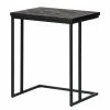 Red Living Beistelltisch Rickman - Teak massiv / Metall - Teak Schwarz / Schwarz