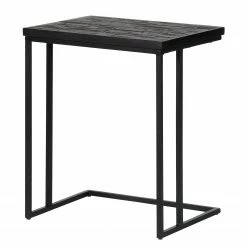 Red Living Beistelltisch Rickman - Teak massiv / Metall - Teak Schwarz / Schwarz