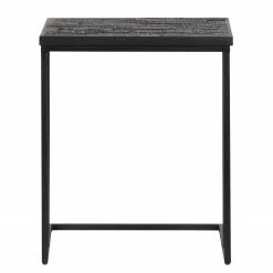 Red Living Beistelltisch Rickman - Teak massiv / Metall - Teak Schwarz / Schwarz -WOHNZIMMERMÖBEL Verkäufe 1000345797 220428 030 DETAILS P000000001000345797